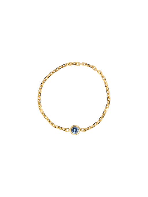 Azure sapphire chain ring photo