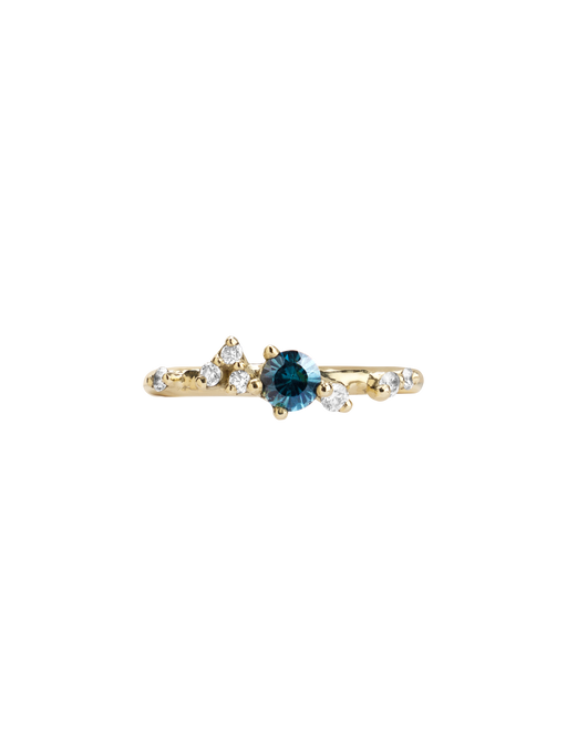 Antheia teal sapphire & diamond ring photo