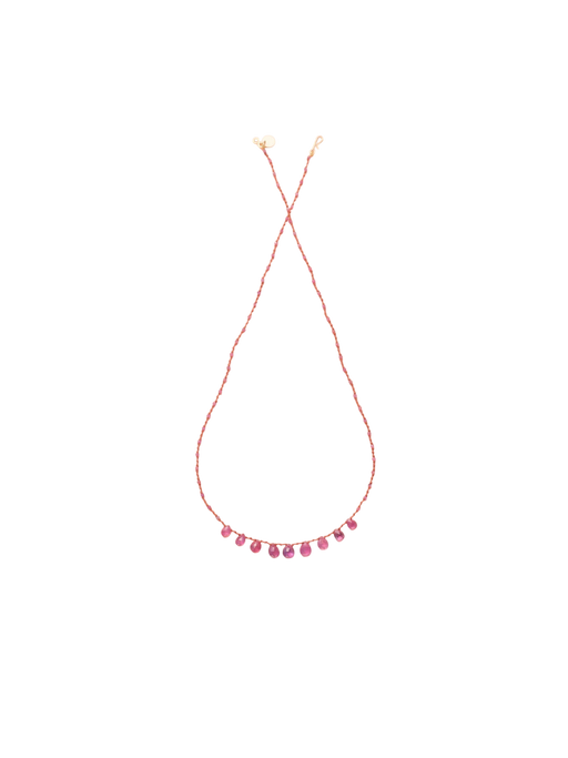 '9 Drops' Pink Sapphire Necklace photo