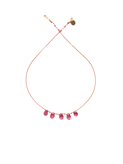 '5 Drops' Pink Sapphire Necklace photo