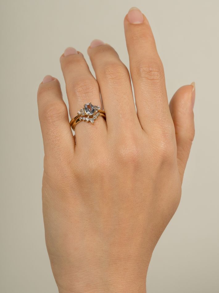 Iced lilac sereia ring