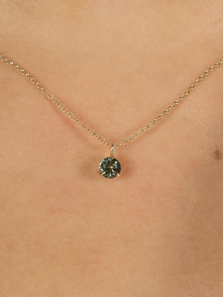 Estella teal sapphire necklace