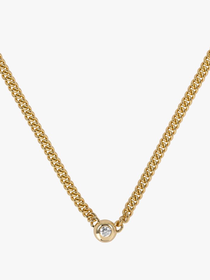 Diamond form chain necklace