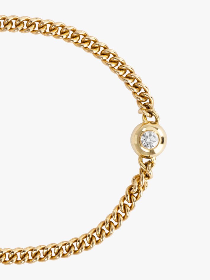 Diamond form chain bracelet