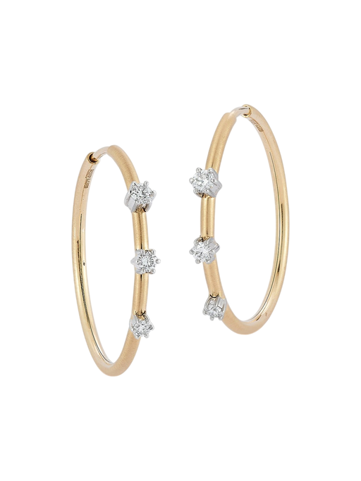 Two-Tone Mini Penelope Plié Hoops photo