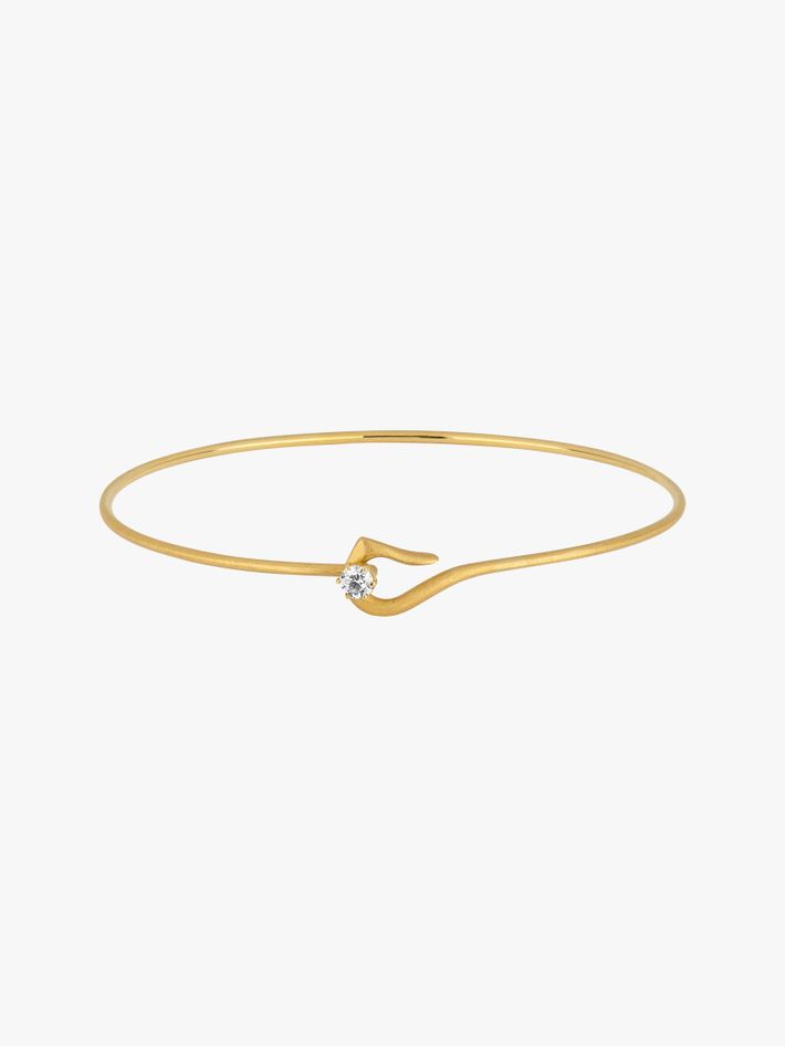 Penelope diamond hook bangle