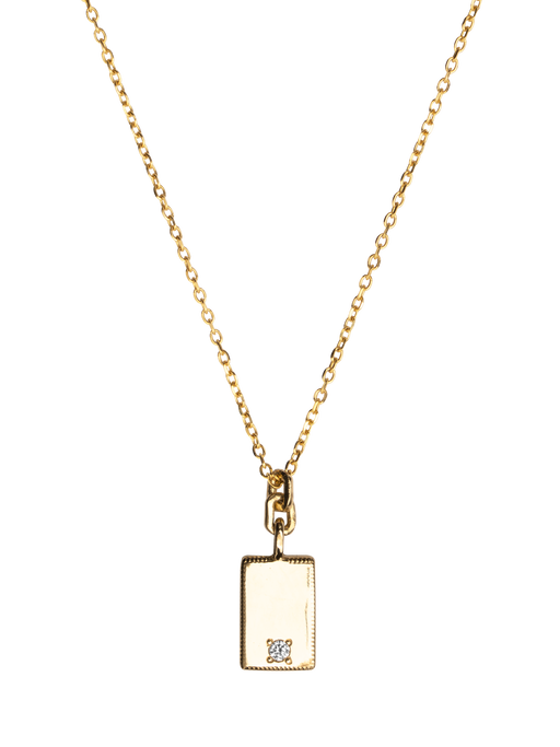 Rectangle diamond mirror pendant photo