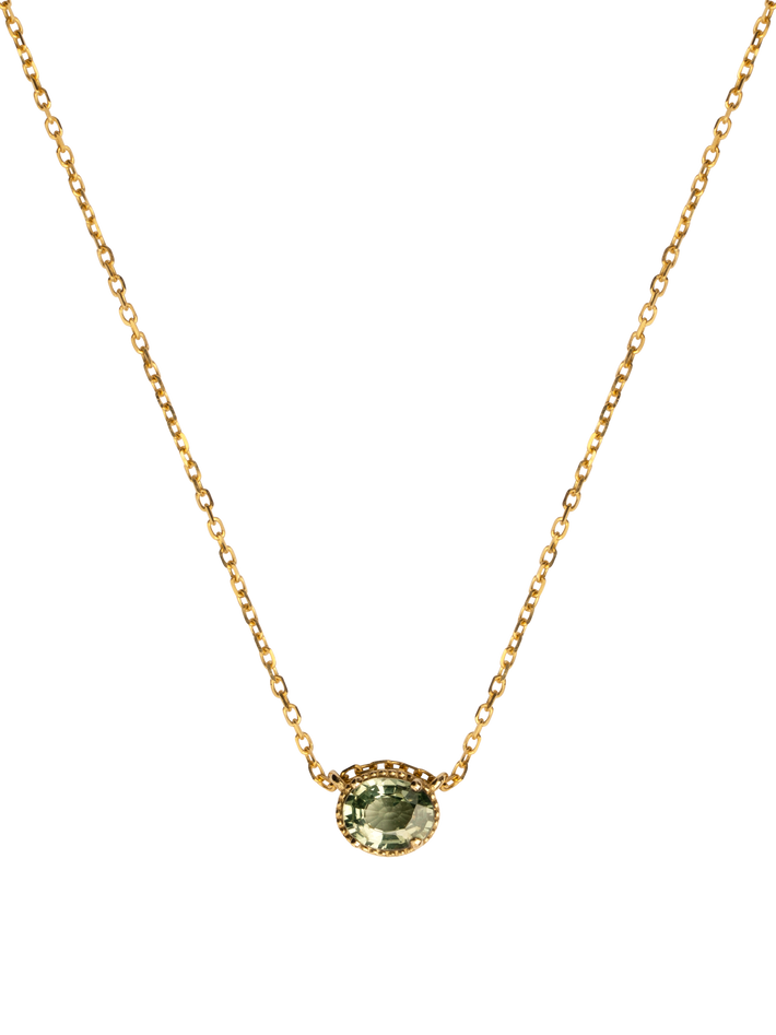 Green sapphire hope necklace
