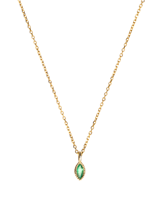 Marquise emerald wisp necklace photo