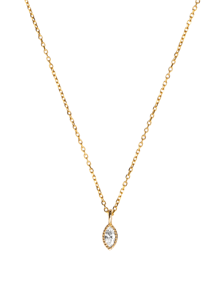 Marquise diamond wisp necklace