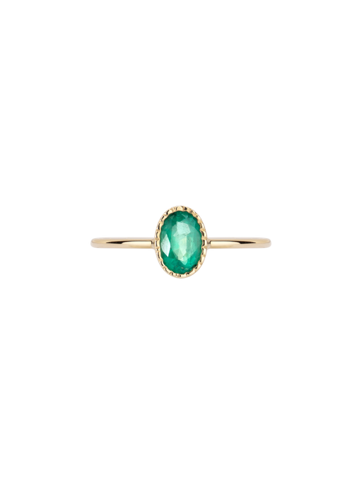 Oval emerald wisp ring photo