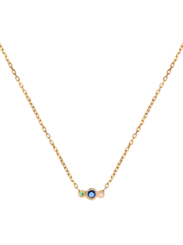 Blue sapphire journey necklace