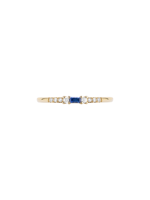 Baguette sapphire petite equilibrium ring photo