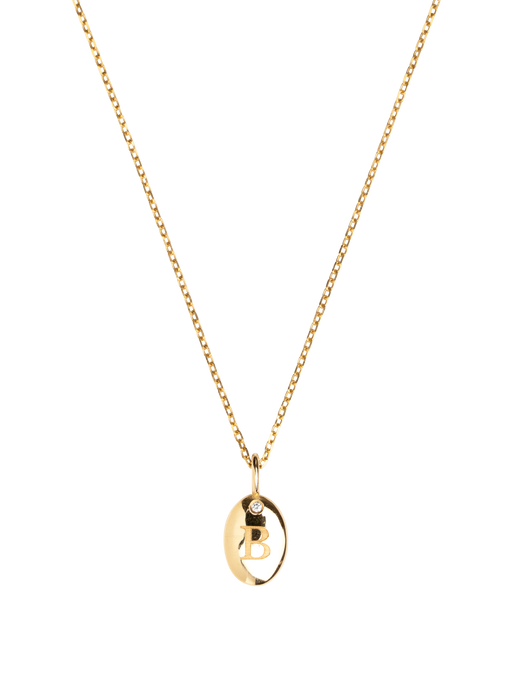 Oval signet necklace photo
