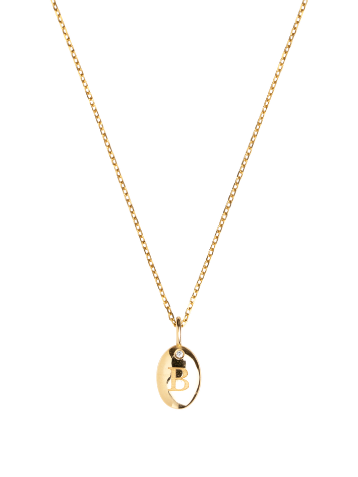 Oval signet necklace