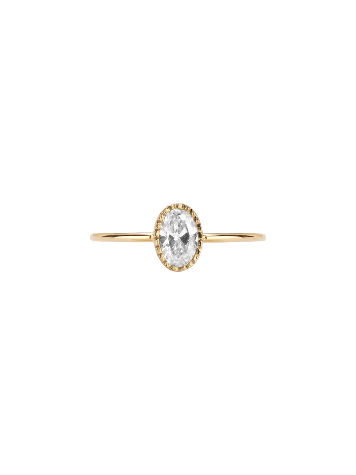 Oval diamond wisp ring