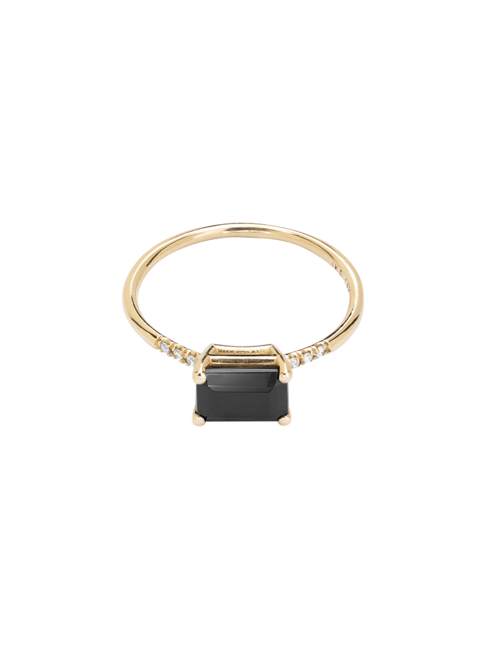 East west onyx equilibrium ring