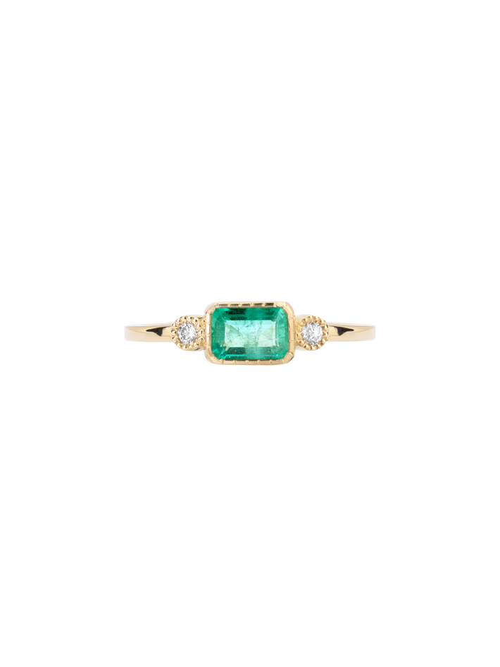 Emerald lexie ring