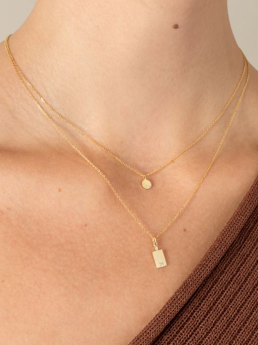 Circle diamond mirror pendant photo