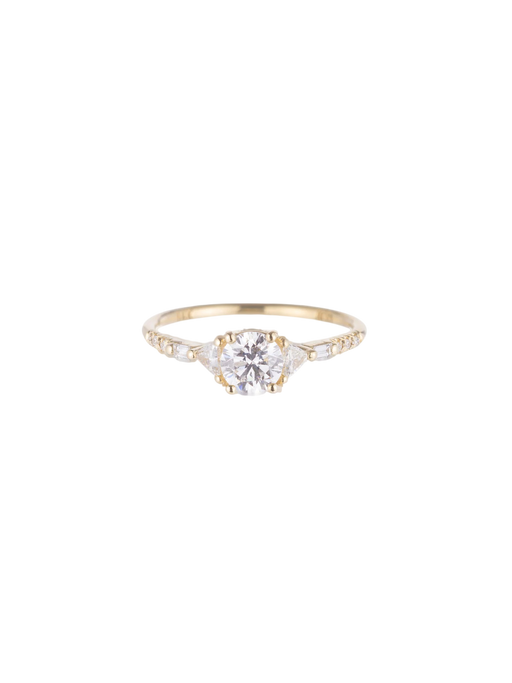 Equilibrium Trillion Baguette Round Diamond Ring photo