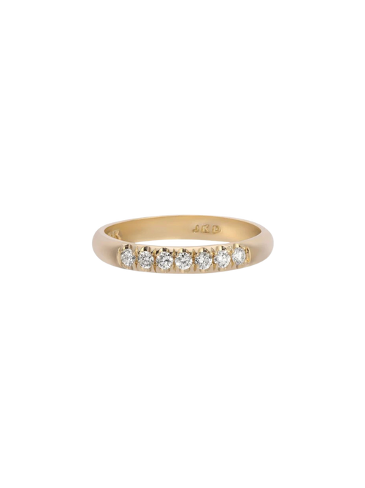 Chubby half round semi pave band photo