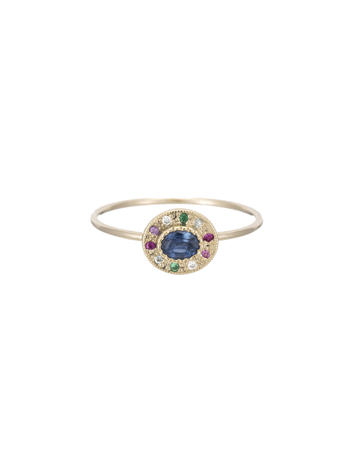 Sapphire halo ring photo