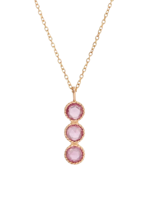 Pink sapphire mazurka necklace photo