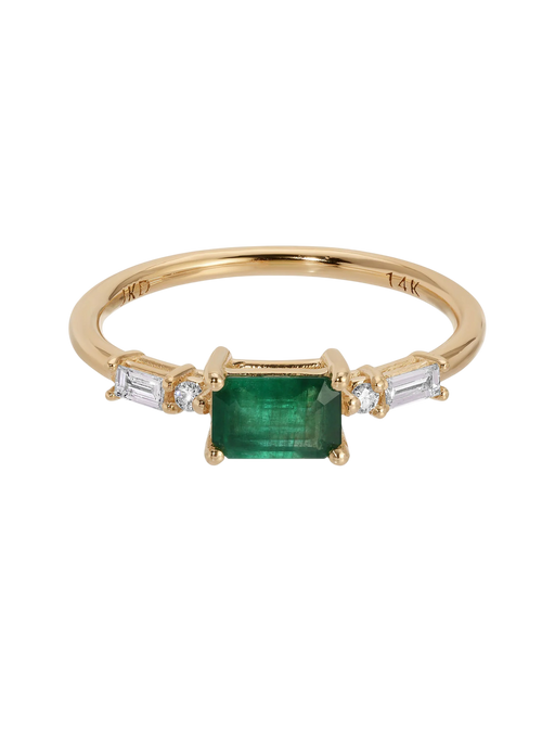 Emerald Cut Emerald Etude Ring photo