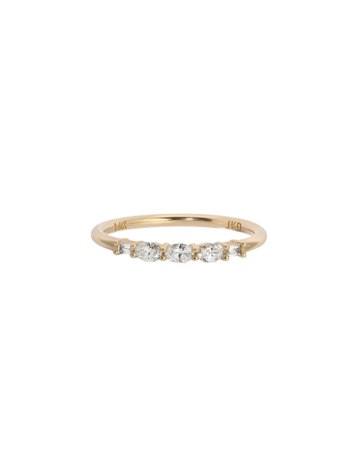 Diamond garland ring