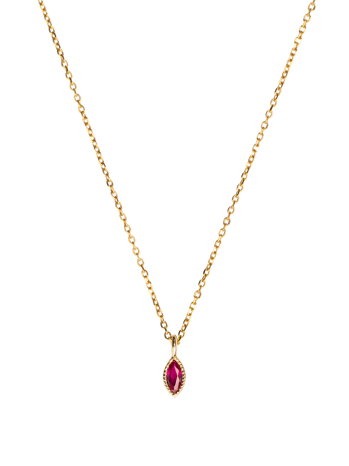 Marquise ruby wisp necklace