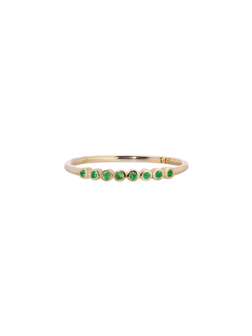Emerald cobblestone ring photo