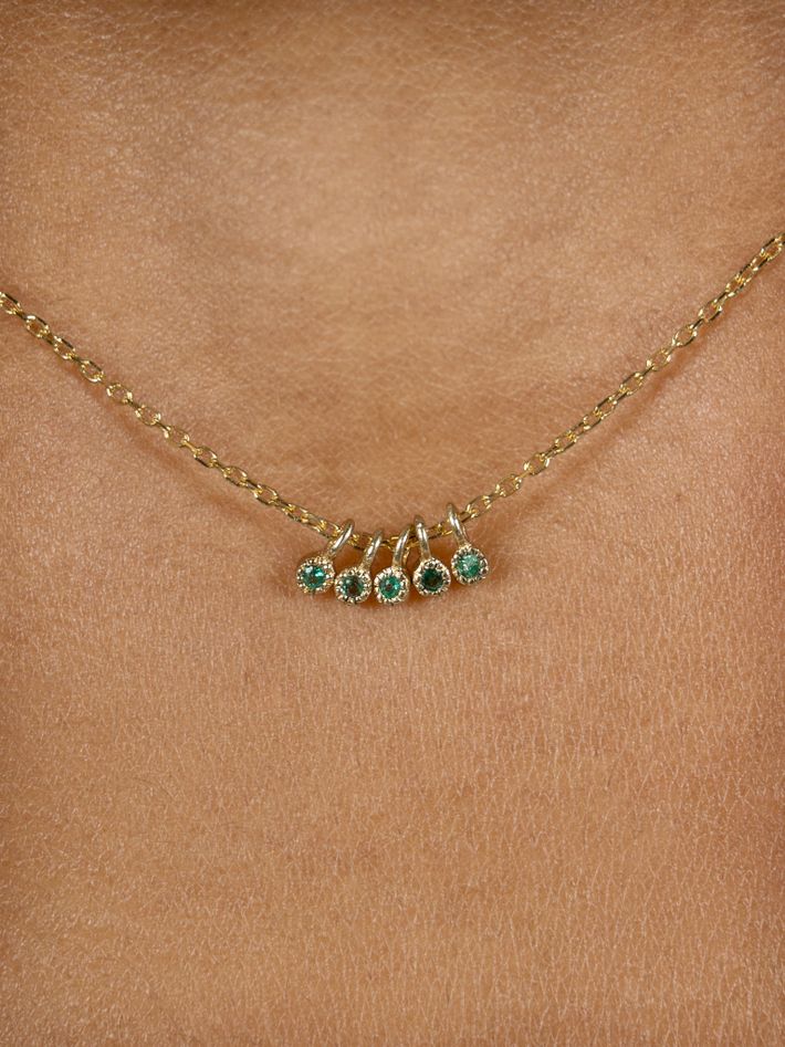 Emerald milestones necklace