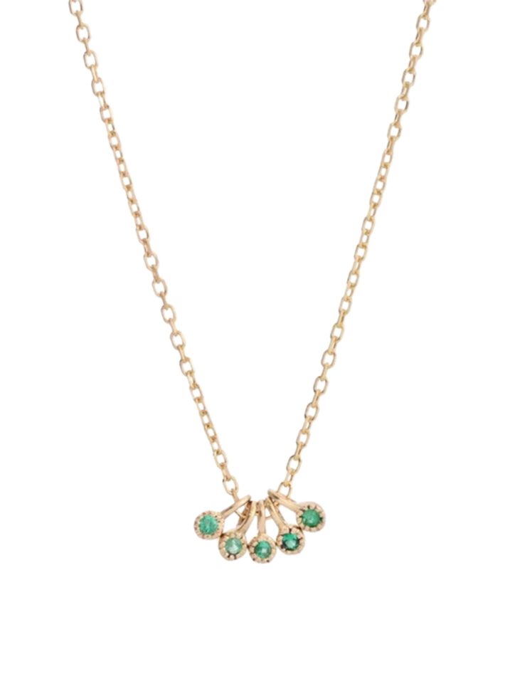 Emerald milestones necklace