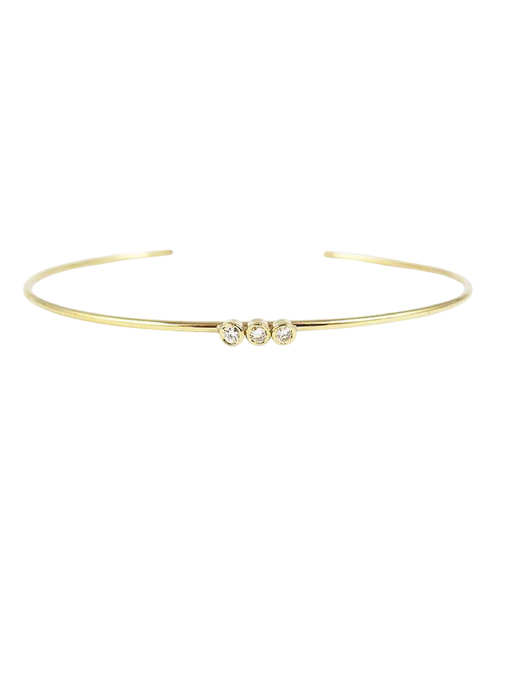 Diamond 3 Bezel Cuff photo