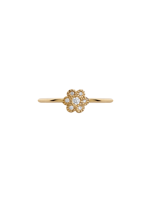 Diamond daisy whisper ring photo