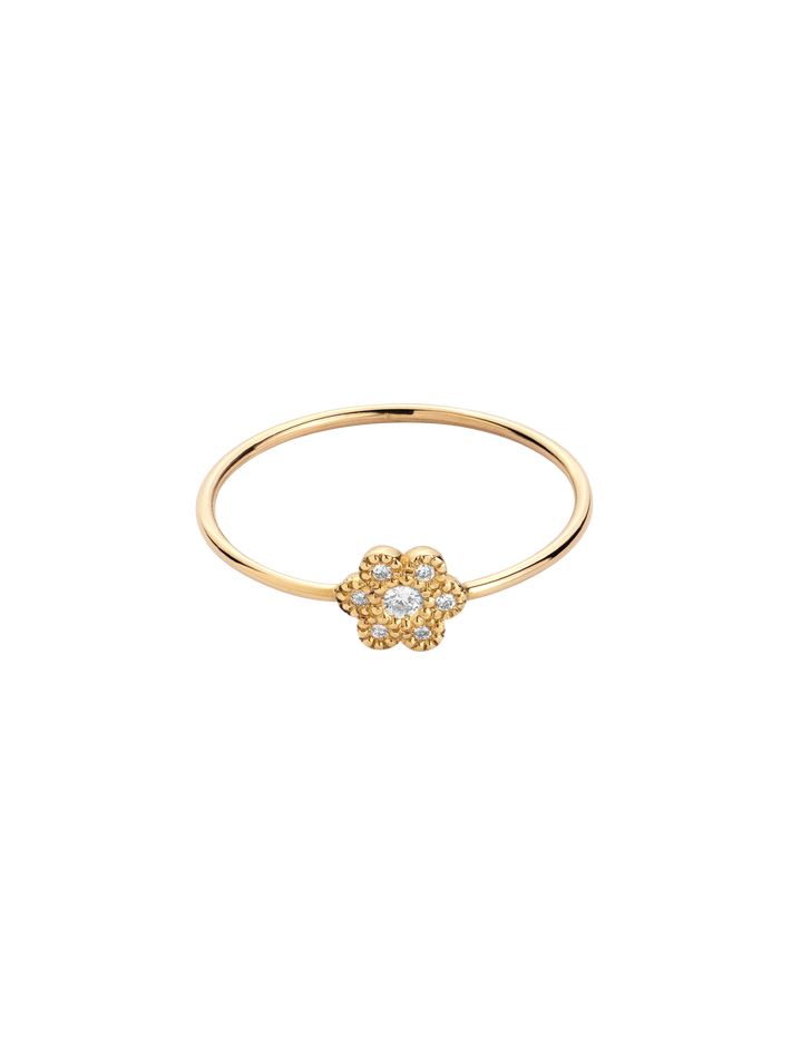 Diamond daisy whisper ring