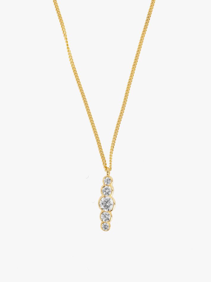 Scallop diamond necklace