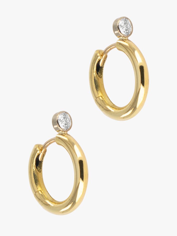 Diamond top hoops