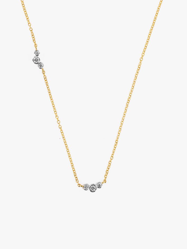 Scattered diamond necklace