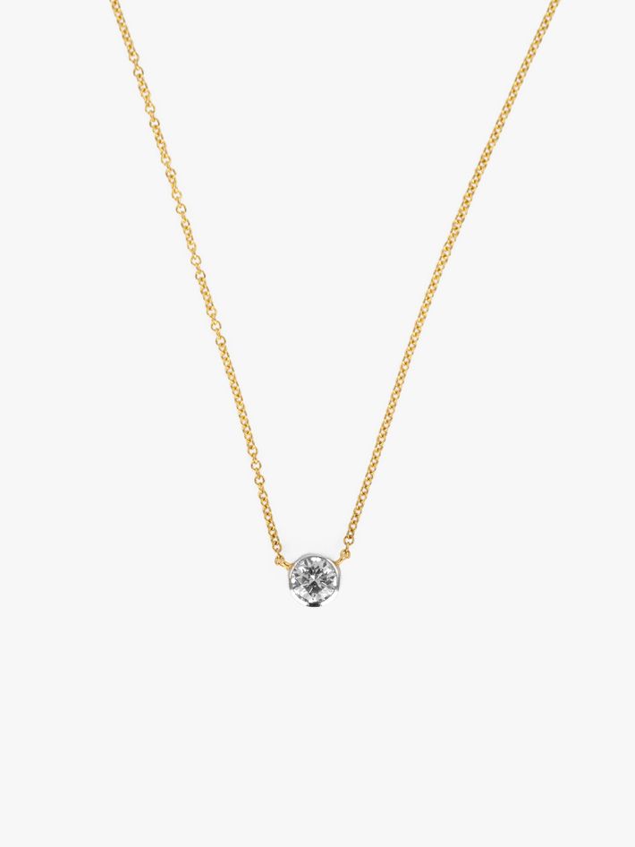 Simple diamond chain pendant