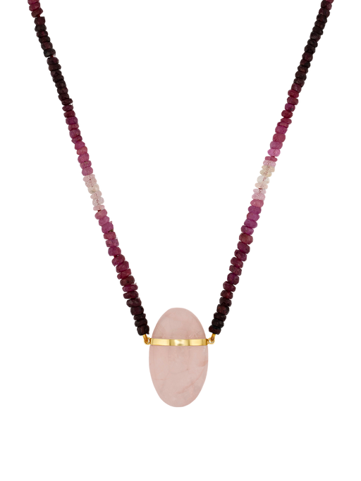 Arizona ruby rose quartz charm necklace photo