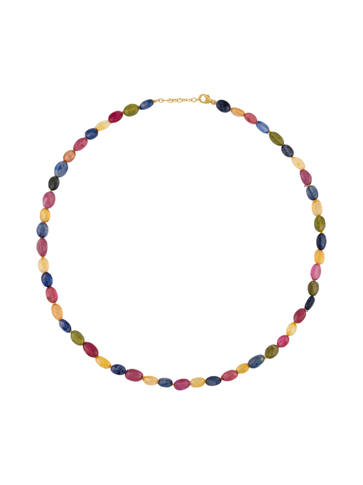 Arizona blue sapphire quartz candy necklace