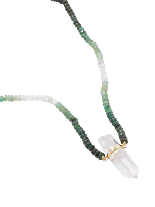 Arizona emerald crystal quartz charm necklace photo