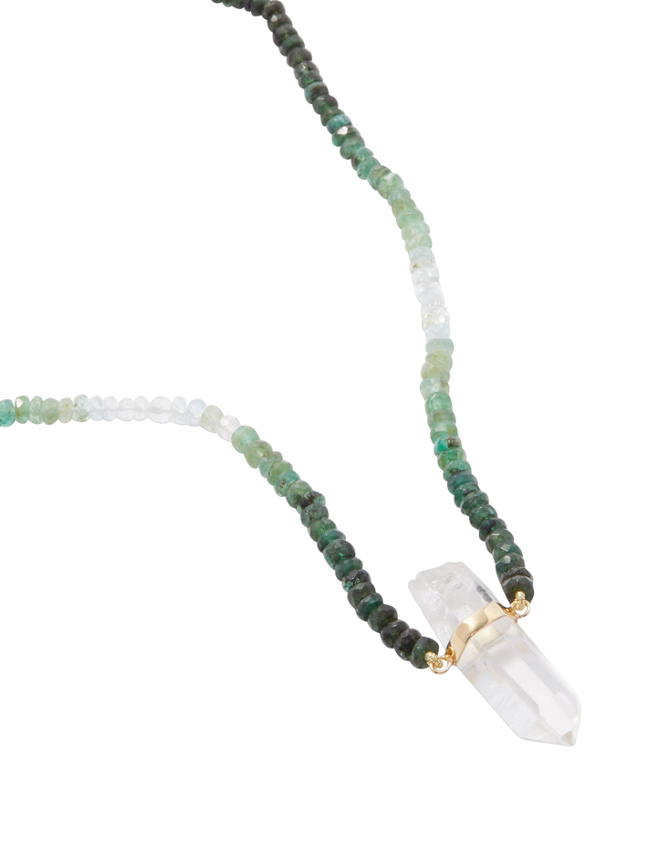 Arizona emerald crystal quartz charm necklace