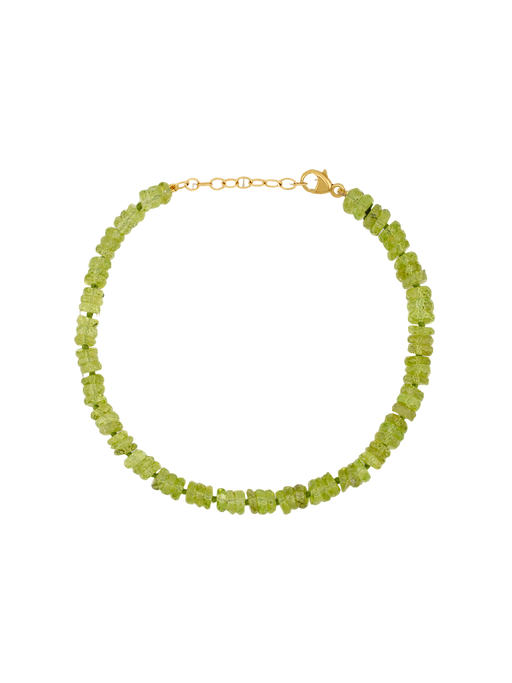 Aurora peridot faceted gemstone bracelet  photo