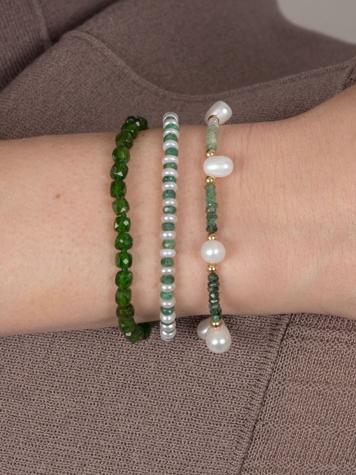 Arizona emerald pearl bracelet