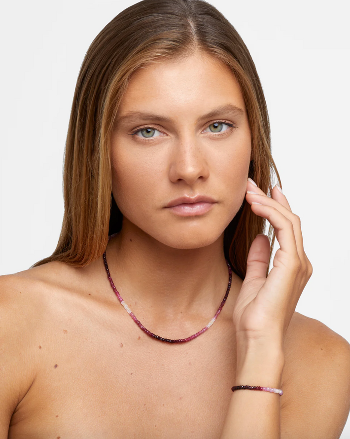 Arizona ombre ruby necklace