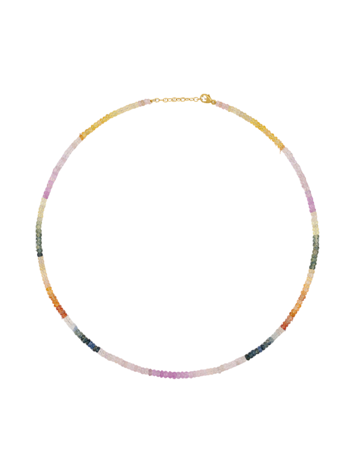 Arizona light rainbow sapphire necklace