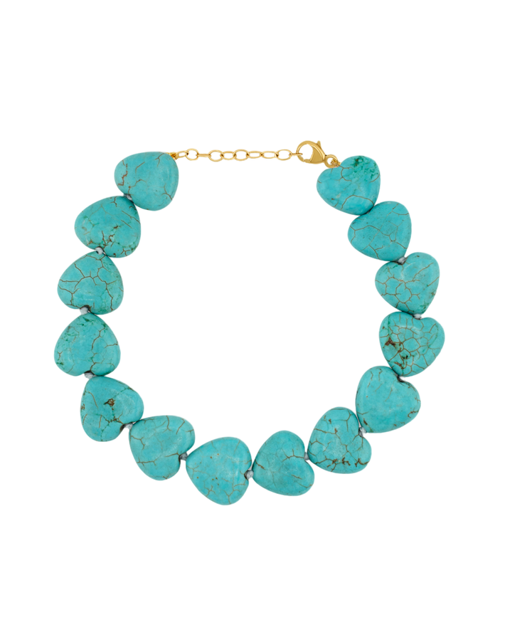 Turquoise heart bracelet