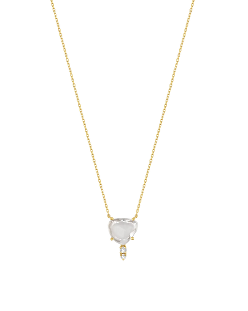 Chakra White Sapphire Diamond Necklace photo